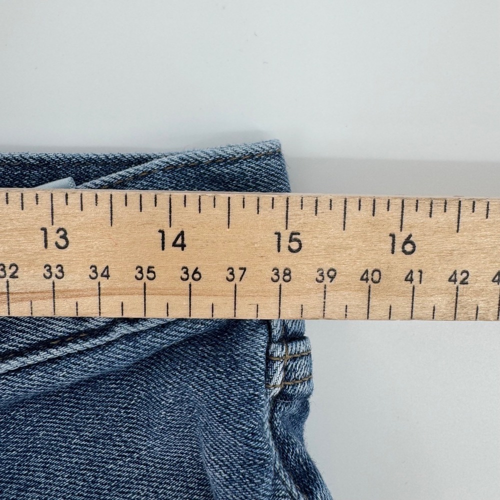 Uniqlo Jeans Slim Straight Mens 31 Blue Kaihara Denim Low Rise 321-412623 - Picture 9 of 11
